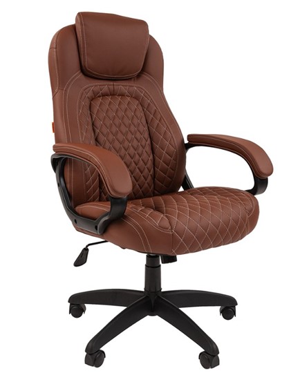 Кресло CHAIRMAN 432, экокожа, цвет коричневый в Березниках - изображение 1