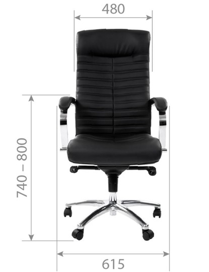Кресло компьютерное CHAIRMAN 480 экожа черная в Перми - изображение 3