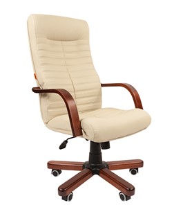Офисное кресло CHAIRMAN 480 WD, экокожа, цвет бежевый в Перми