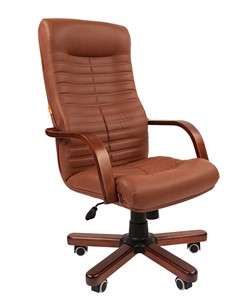 Компьютерное кресло CHAIRMAN 480 WD, экокожа, цвет коричневый в Перми - предосмотр