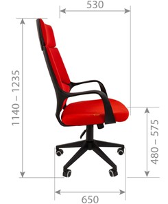 Компьютерное кресло CHAIRMAN 525, красное в Перми - предосмотр 4