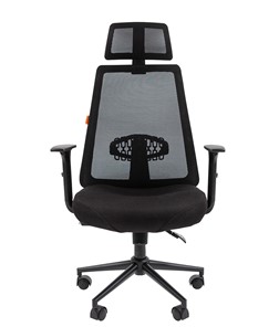 Офисное кресло CHAIRMAN 535 BLACK Сетчатый акрил черный / Полиэстер черный в Перми - предосмотр 1