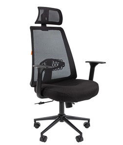 Офисное кресло CHAIRMAN 535 BLACK Сетчатый акрил черный / Полиэстер черный в Перми - предосмотр
