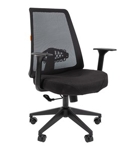 Кресло компьютерное CHAIRMAN 535 LT Сетчатый акрил черный / Полиэстер черный в Перми