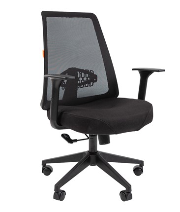 Кресло компьютерное CHAIRMAN 535 LT Сетчатый акрил черный / Полиэстер черный в Перми - изображение