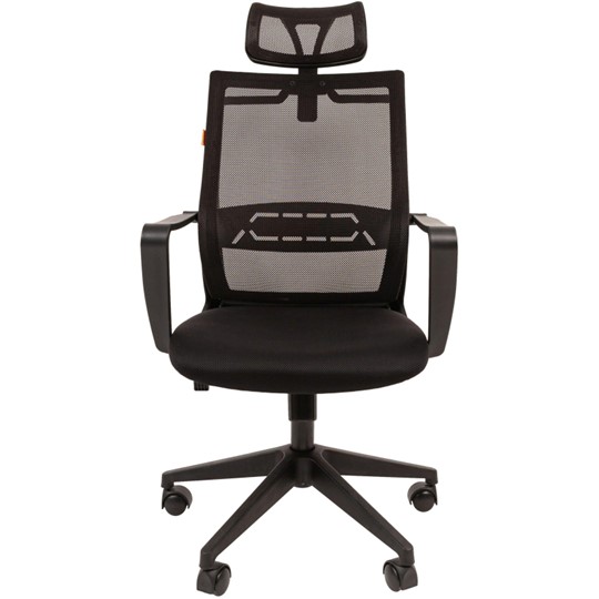 Кресло офисное CHAIRMAN 545 сетка/ткань черный в Перми - изображение 1
