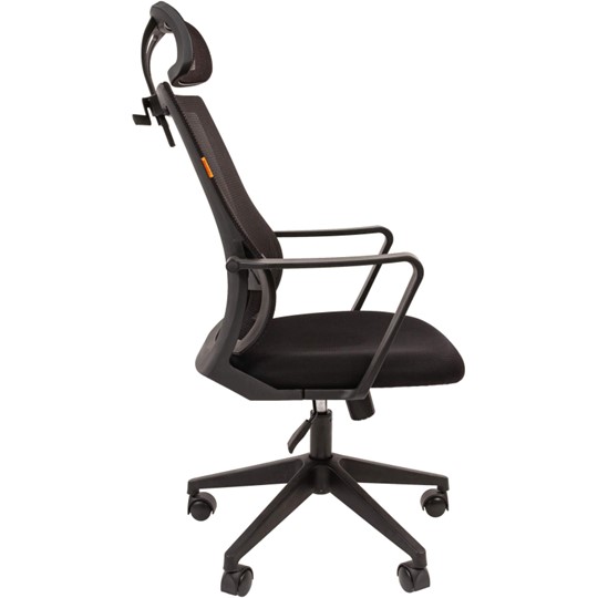 Кресло офисное CHAIRMAN 545 сетка/ткань черный в Перми - изображение 2
