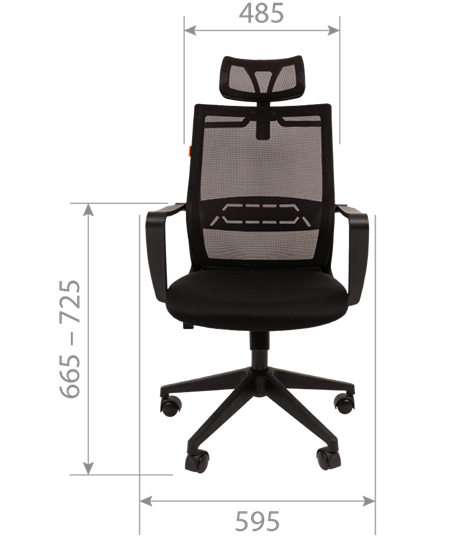 Офисное кресло CHAIRMAN 545 сетка/ткань серый в Перми - изображение 1