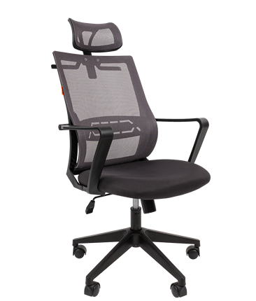 Офисное кресло CHAIRMAN 545 сетка/ткань серый в Перми - изображение