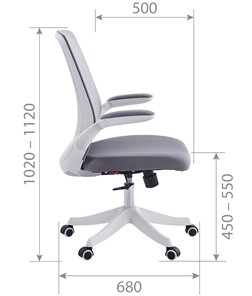 Офисное кресло CHAIRMAN 565, сетчатый акрил черный / полиэстер черный в Перми - предосмотр 4