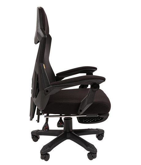 Кресло офисное CHAIRMAN 571 с подставкой для ног , Сетчатый акрил черный / Полиэстер черный в Перми - изображение 2