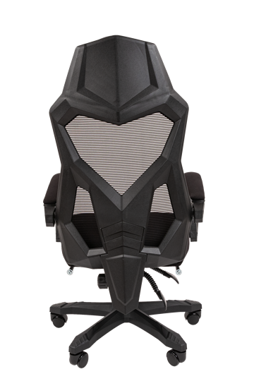 Кресло офисное CHAIRMAN 571 с подставкой для ног , Сетчатый акрил черный / Полиэстер черный в Перми - изображение 4