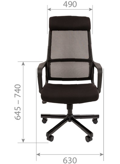 Офисное кресло CHAIRMAN 590, черное в Перми - изображение 3