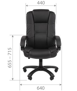 Офисное кресло CHAIRMAN 600 экокожа черная в Перми - предосмотр 3