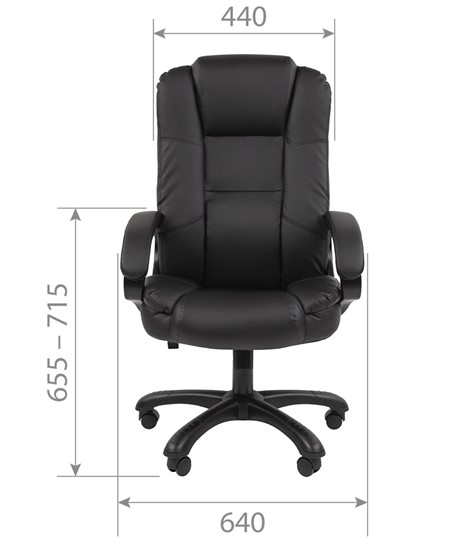 Офисное кресло CHAIRMAN 600 экокожа черная в Перми - изображение 3