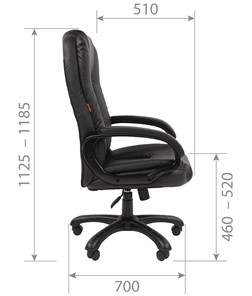 Офисное кресло CHAIRMAN 600 экокожа черная в Перми - предосмотр 4