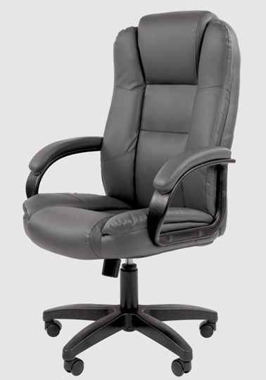Офисное кресло CHAIRMAN 600 LT экокожа серая в Перми - изображение 3