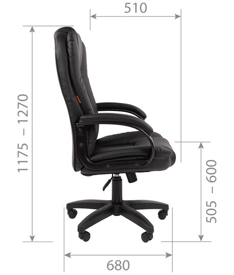 Офисное кресло CHAIRMAN 600 LT экокожа серая в Перми - изображение 5
