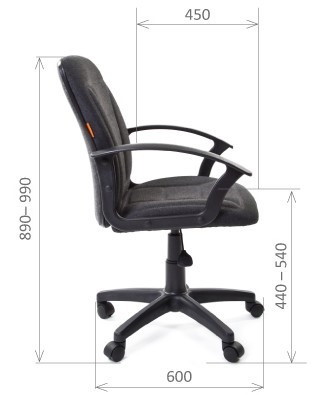 Кресло CHAIRMAN 627 ткань, цвет черный в Перми - изображение 3