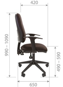 Офисное кресло CHAIRMAN 661 Ткань стандарт 15-13 серая в Перми - предосмотр 4