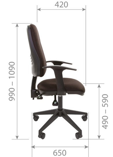 Офисное кресло CHAIRMAN 661 Ткань стандарт 15-13 серая в Перми - изображение 4