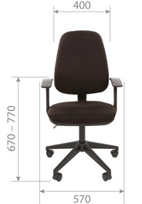Кресло компьютерное CHAIRMAN 661 Ткань стандарт 15-21 черная в Соликамске - предосмотр 3