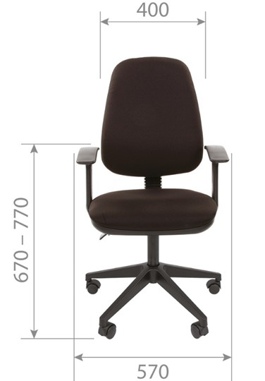 Кресло компьютерное CHAIRMAN 661 Ткань стандарт 15-21 черная в Соликамске - изображение 3