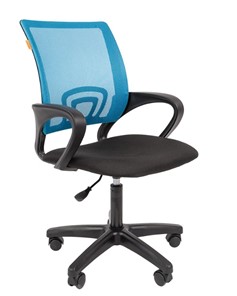 Кресло офисное CHAIRMAN 696 black LT, голубое в Соликамске