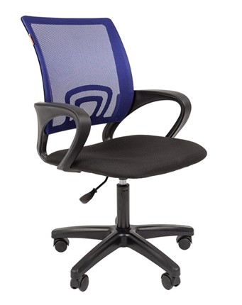Кресло CHAIRMAN 696 black LT, синий в Перми - изображение