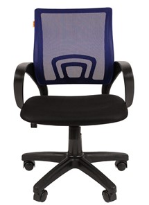 Кресло офисное CHAIRMAN 696 black Сетчатый акрил DW61 синий в Перми - предосмотр 1