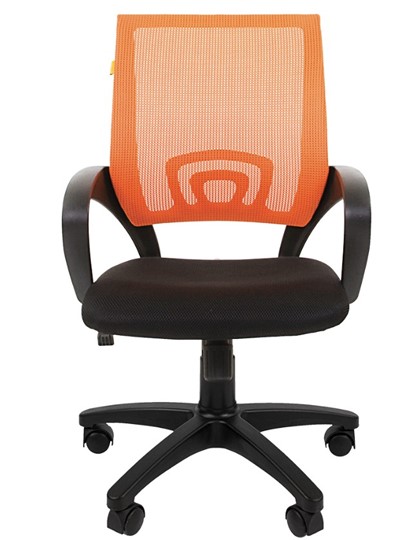 Кресло офисное CHAIRMAN 696 black Сетчатый акрил DW66 оранжевый в Чайковском - изображение 4