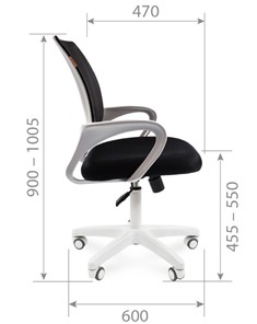 Офисное кресло CHAIRMAN 696 white, черный в Перми - предосмотр 2