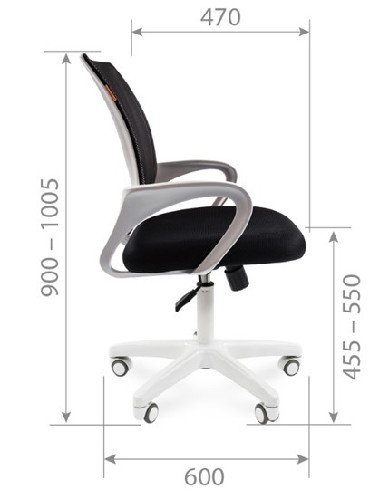 Офисное кресло CHAIRMAN 696 white, черный в Перми - изображение 2