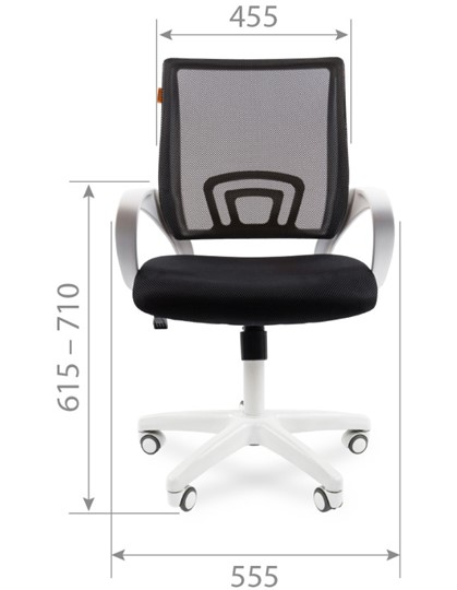 Офисное кресло CHAIRMAN 696 white, черный в Перми - изображение 1