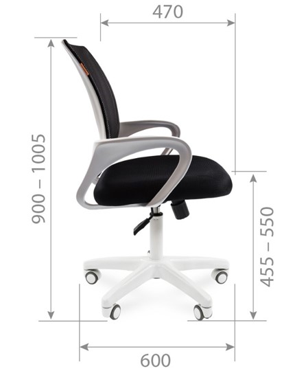 Компьютерное кресло CHAIRMAN 696 white, tw12-tw04 серый в Перми - изображение 2
