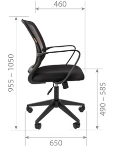 Кресло компьютерное CHAIRMAN 698 black, ткань, цвет черный в Перми - предосмотр 2