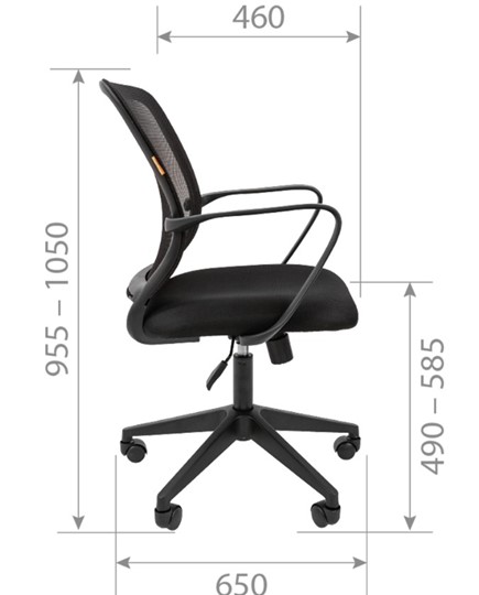 Кресло CHAIRMAN 698 black TW, ткань, цвет серый в Перми - изображение 2