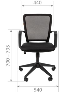 Кресло CHAIRMAN 698 black TW, ткань, цвет серый в Березниках - предосмотр 1