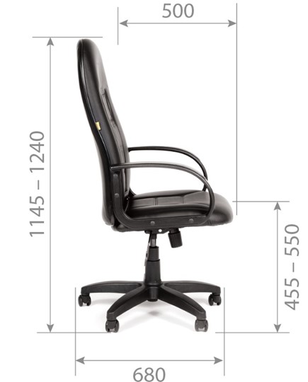 Кресло компьютерное CHAIRMAN 727 Terra, цвет черный в Перми - изображение 5