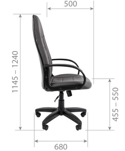 Кресло компьютерное CHAIRMAN 727 ткань ст., цвет черный в Перми - предосмотр 6