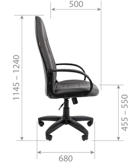 Кресло компьютерное CHAIRMAN 727 ткань ст., цвет черный в Перми - изображение 6