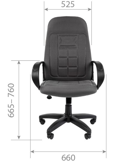 Офисное кресло CHAIRMAN 727 ткань ст., цвет серый в Перми - изображение 3