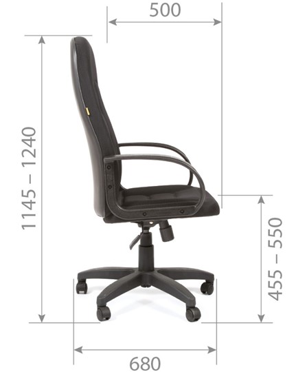 Офисное кресло CHAIRMAN 727 TW 11, цвет черный в Перми - изображение 5
