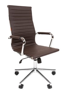 Кресло компьютерное CHAIRMAN 755, коричневое в Перми