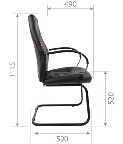 Офисное кресло CHAIRMAN 950V LT Экокожа черная в Перми - предосмотр 4
