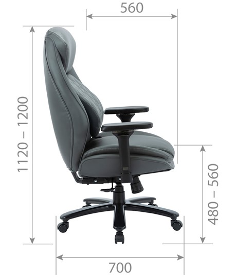Кресло для руководителя CHAIRMAN CH403, черный, эко кожа в Перми - изображение 4