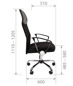 Офисное кресло CHAIRMAN CH610 N, черный в Перми - предосмотр 2