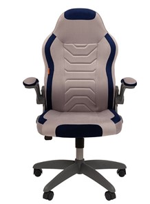 Кресло компьютерное CHAIRMAN Game 50 цвет TW серый/синий в Перми - предосмотр 3