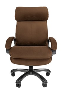 Кресло компьютерное CHAIRMAN HOME 505, велюр коричневое в Перми - предосмотр 3