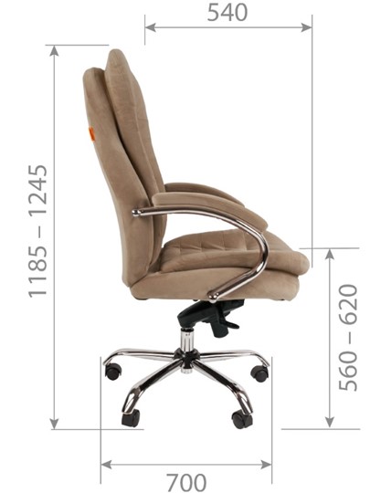 Офисное кресло CHAIRMAN HOME 795, велюр коричневое в Перми - изображение 2